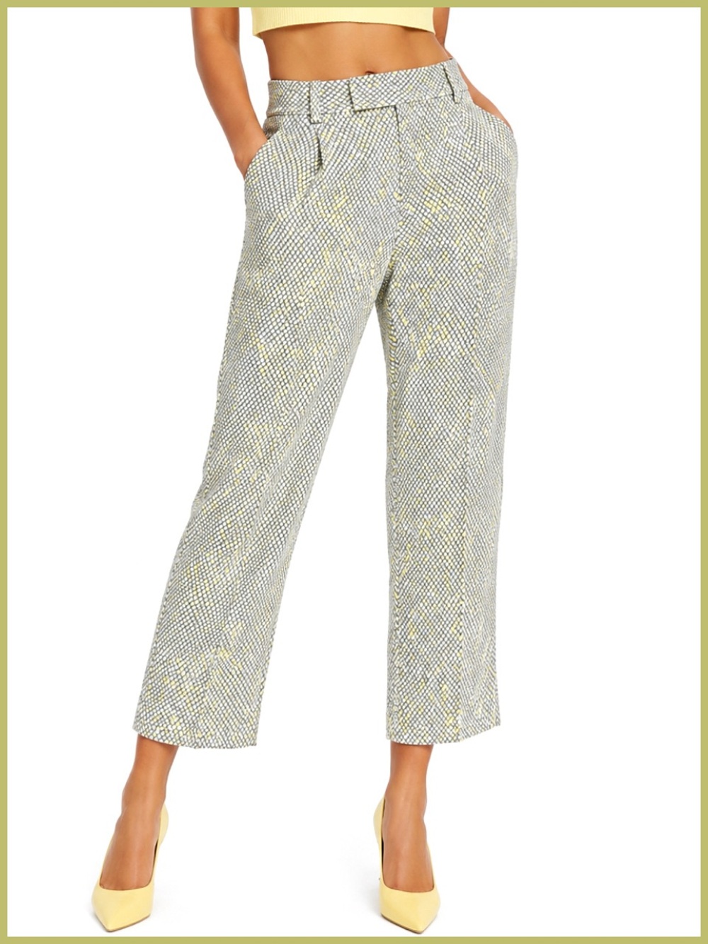 Equipment Snake Print Gray Yellow Bergen Pant